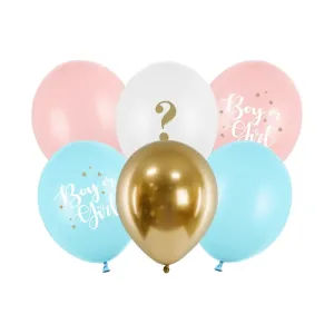 SB14P-308-000-6 Party Deco Set latexových balónikov - Boy or Girl ??? - 30cm (6ks)