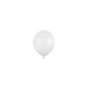 SB5M-008 Party Deco Eko mini metalické balóny - 12cm, 10ks Biela