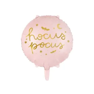 Fóliový balónik hocus pocus – ružový – halloween – čarodejnica – 45 cm