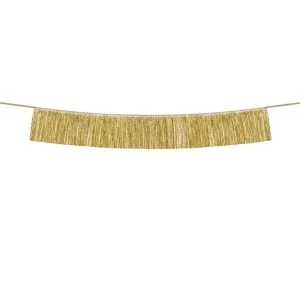 Girlanda strapcová, zlatá 135 cm