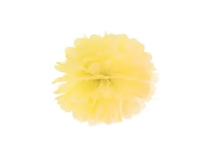 PartyDeco Pompom v tvare kvetu žltý 25 cm