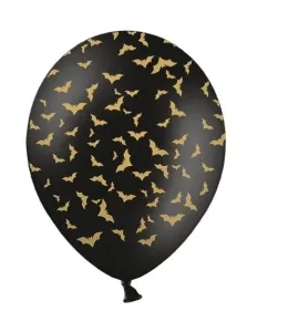 Latexové balóniky čierne – netopiere – halloween – 30 cm – 6 ks