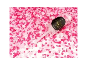 PartyDeco Malé Vystreľovacie konfety ružovej farby