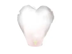 Lampión šťastia – prianie – biele srdce – svadba/Valentín