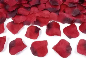Okvetné lístky ruží - textilné - červené 100ks - xPartydeco