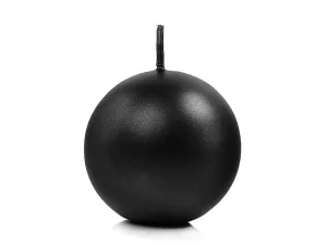 PartyDeco Sviečka - guľa metalická čierna 6 cm #1893766