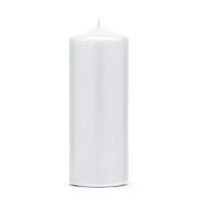 Sviečka valec biela matná 15 cm, 1 ks