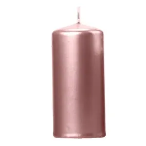 PartyDeco Valcová sviečka - metalická ružovo-zlatá 12 cm 1ks #1893832