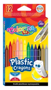 PATIO - Colorino voskové pastelky 12ks plastové pogumovateľné