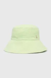 Bavlnený klobúk Patrizia Pepe zelená farba, bavlnený