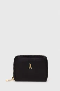Kožená peňaženka Patrizia Pepe dámsky, čierna farba