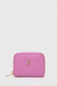 Kožená peňaženka Patrizia Pepe dámsky, ružová farba