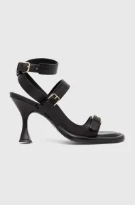 Kožené sandále Patrizia Pepe čierna farba, 2X0026 L048 K103
