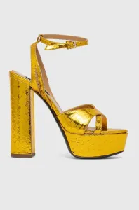 Kožené sandále Patrizia Pepe zlatá farba, 2X0028 L069 Y441
