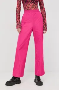 Nohavice Patrizia Pepe dámske, ružová farba, rovné, vysoký pás #2584485