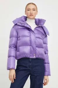 Páperová bunda Patrizia Pepe dámska, fialová farba, zimná #7692836