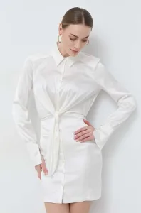 Šaty Patrizia Pepe biela farba, mini, rovný strih #6980891