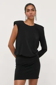 Šaty Patrizia Pepe čierna farba, mini, priliehavá #8744085