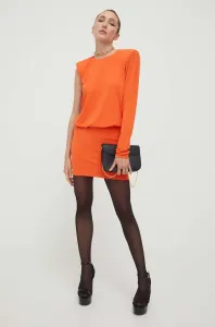 Šaty Patrizia Pepe oranžová farba, mini, priliehavá #8744086