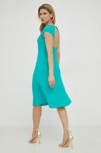 Šaty Patrizia Pepe zelená farba, mini, rovný strih #4244140