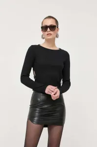 Tričko s dlhým rukávom Patrizia Pepe dámsky, čierna farba