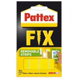PATTEX FIX - Obojstranné lepiace prúžky, 20× 40 mm, 10 ks