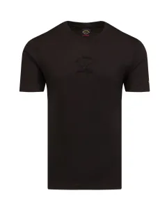 Bavlnené tričko Paul&Shark čierna farba, s nášivkou #2631880