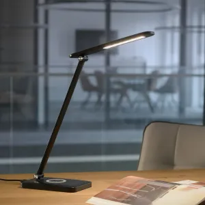 Dizajnová stolná lampa čierna vrátane LED s dotykovým stmievačom - Tina