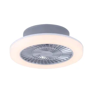 Dizajnový stropný ventilátor sivý vrátane LED - Maki