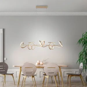 Dizajnové závesné svietidlo mosadz vrátane LED a stmievača - Krisscross