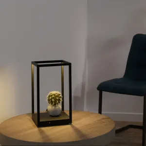 Dizajnová stolná lampa čierna vrátane LED s dotykovým stmievačom - Jitske