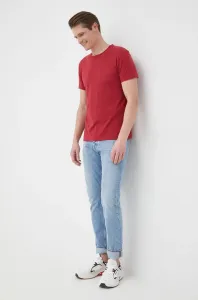 Bavlnené tričko Paul Smith červená farba, jednofarebné #193445