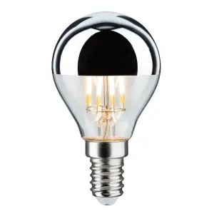 LED žiarovka E14 827 hlavové zrkadlo strieborná 4,8 W stmievateľná
