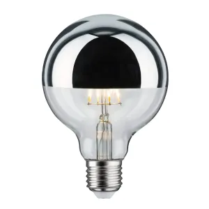 LED žiarovka E27 827 6,5W hlavové zrkadlo strieborná