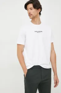 Bavlnené tričko Paul&Shark biela farba, s potlačou #251849