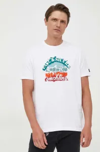 Bavlnené tričko Paul&Shark biela farba, s potlačou #8742728