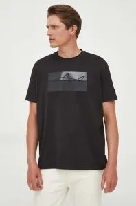 Bavlnené tričko Paul&Shark čierna farba, s potlačou #8742838