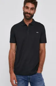 Polo tričko Paul&Shark pánske, čierna farba, jednofarebné