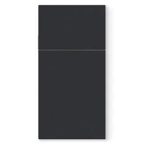 PAW - Vrecká na príbory AIRLAID 40x40cm Unicolor Black, 25 ks/bal