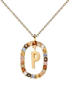 PDPAOLA Krásny pozlátený náhrdelník písmeno 