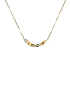 PDPAOLA Jemný pozlátený náhrdelník so zirkónmi RAINBOW Gold CO01-859-U #9252985
