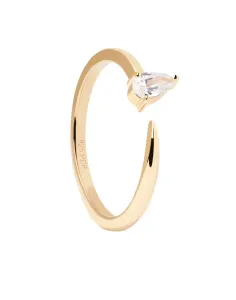 PDPAOLA Jemný pozlátený prsteň so zirkónmi Twing Gold AN01-864 50 mm