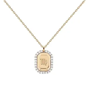 PDPAOLA Originálny pozlátený náhrdelník Panna VIRGO CO01-573-U (retiazka, prívesok)