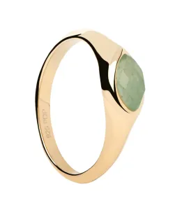 PDPAOLA Pozlátený prsteň Green Aventurine Nomad Vanilla AN01-A47 54 mm #9295336