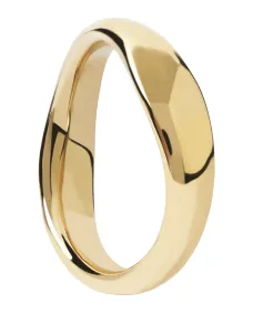 PDPAOLA Jemný pozlátený prsteň zo striebra PIROUETTE Gold AN01-462 54 mm