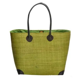 Zelená moderná objemná plážová taška "Carlie"