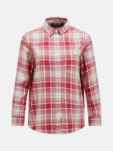 Košeľa Peak Performance W Cotton Flannel Shirt Červená S