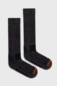 Ponožky s prímesou vlny Peak Performance šedá farba #188703