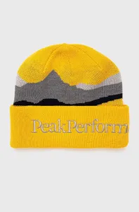 Vlnená čiapka Peak Performance žltá farba, vlnená #188293