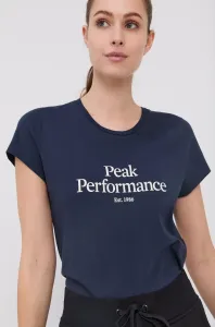 Bavlnené tričko Peak Performance tmavomodrá farba #180503